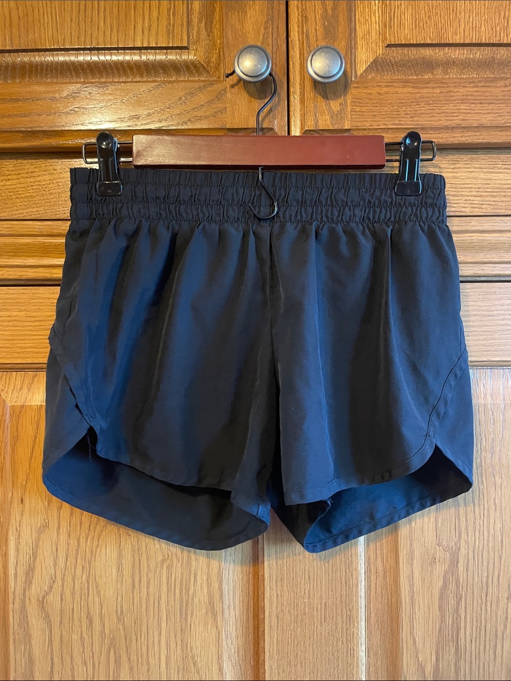 Athletic Works Black Women's Running Shorts with Elastic Waist